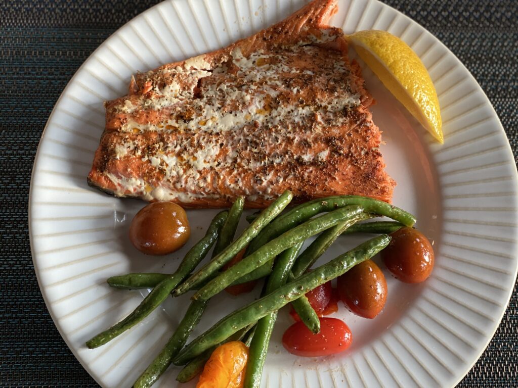 Baked Salmon Plated
