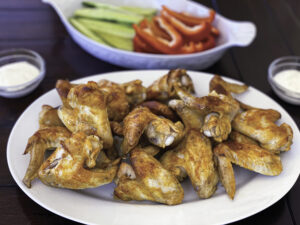 GAME DAY chicken wings made in Basquettes